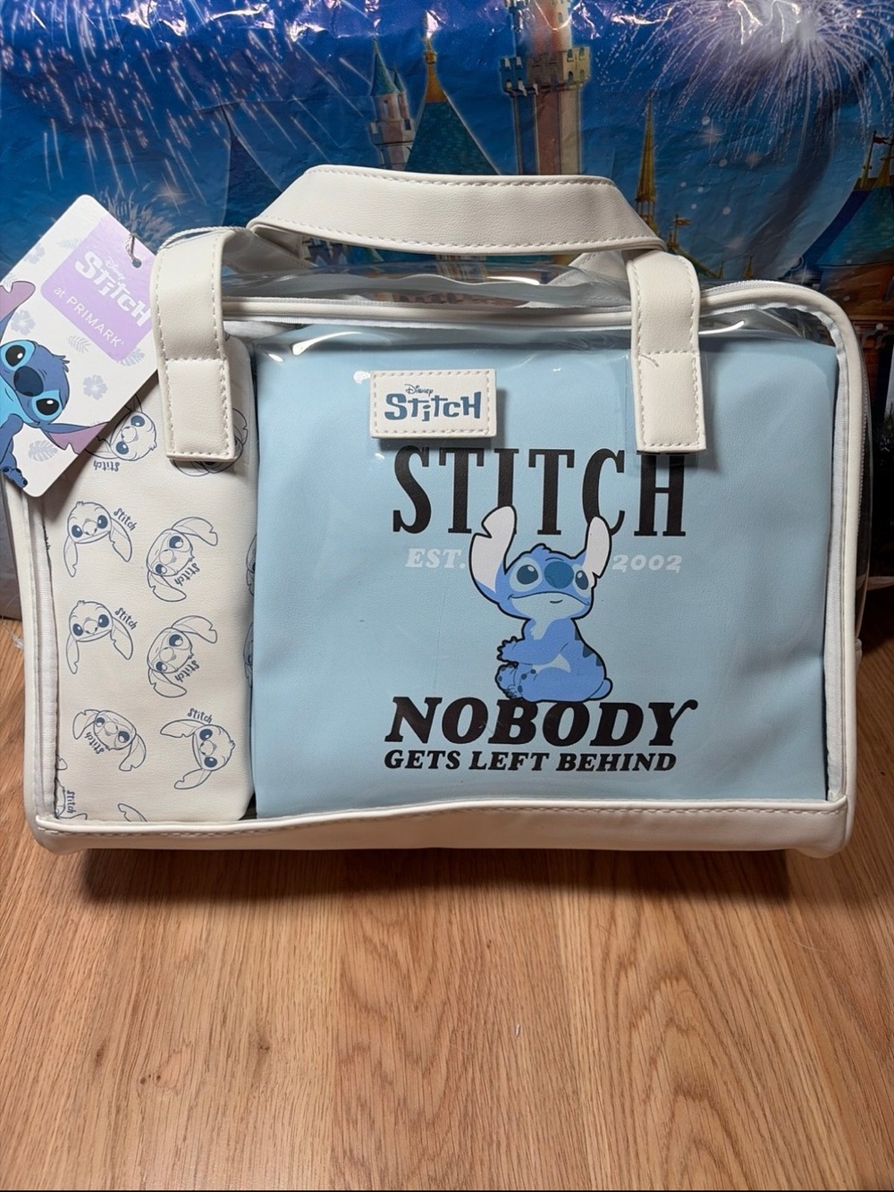 Disney Lilo & Stitch 3 Piece Makeup Cosmetic Travel Bag Set *Primark*-NEW